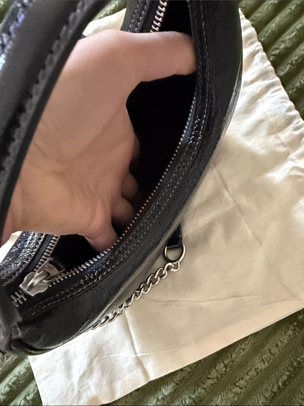 Coach Black Patent Leather Crescent Shoulder Bag - Picture 7 of 7
